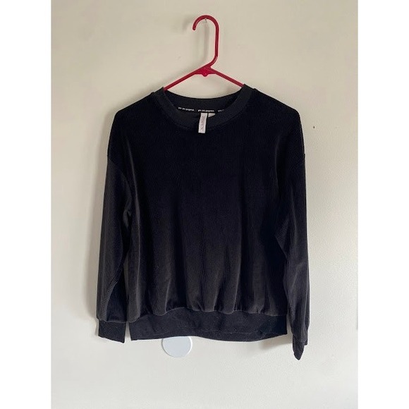 Joyspun Tops - Joyspun Womens Black Ribbed Crewneck Long Sleeve Pullover Top Size‎ Small 4-6